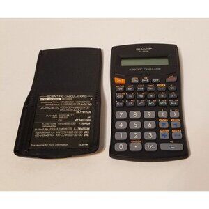 Sharp EL-501W Scientific Calculator with cover #4